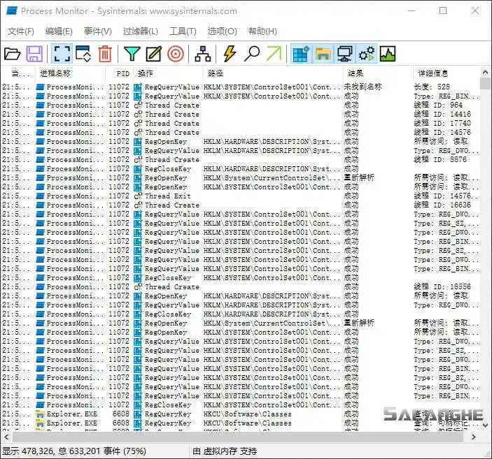 进程监视器 Process Monitor V3.87 中文版