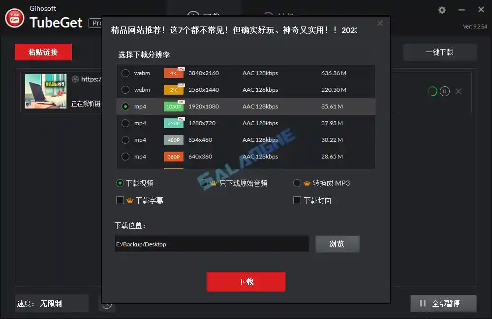 Gihosoft TubeGet PRO v9.2.72 中文破解版