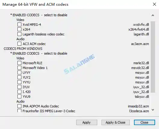 媒体解码器 K-Lite Codec Pack Mega 19.2.5 最新版