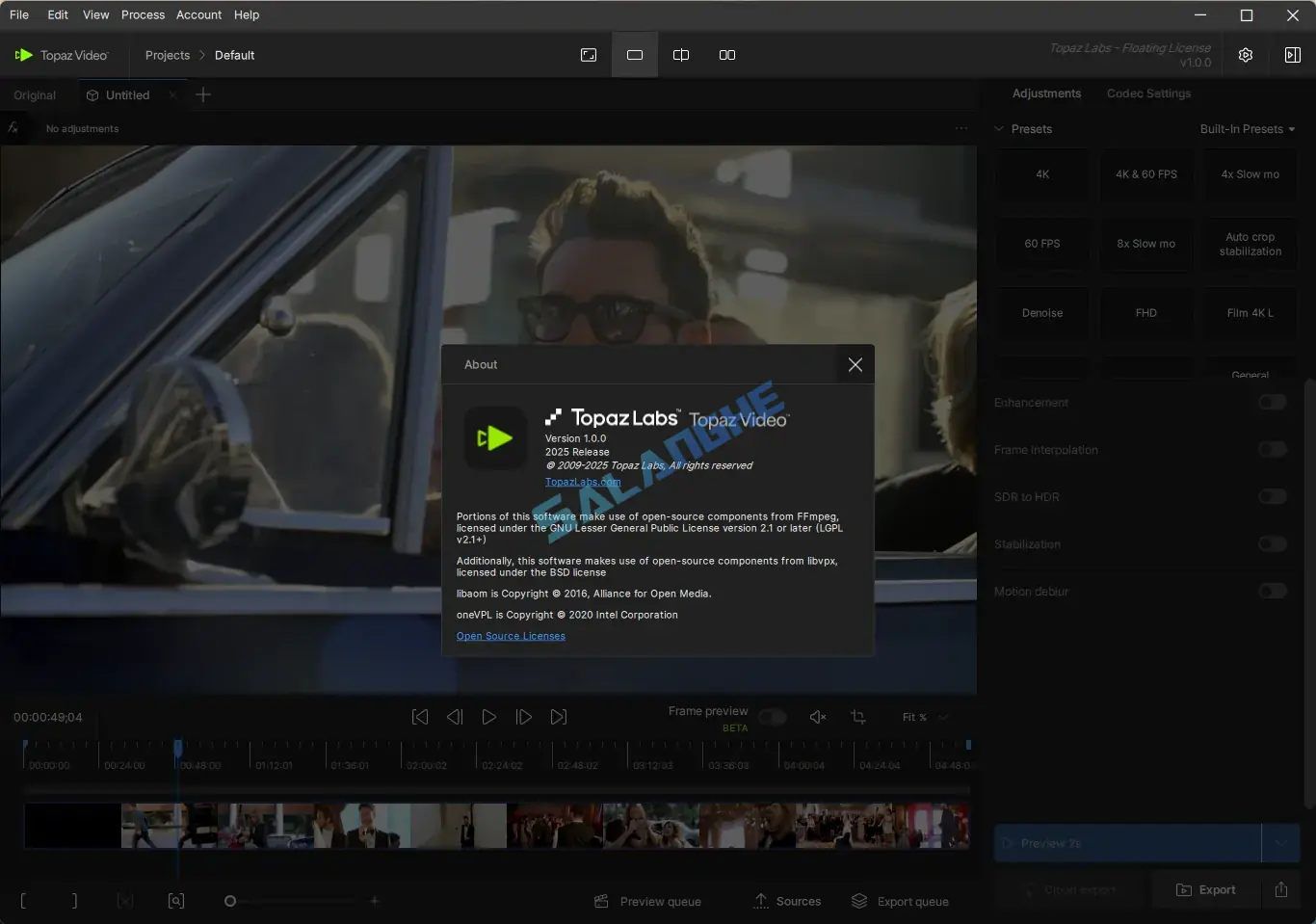 Topaz Video(AI视频修复软件)V1.0.3 破解版