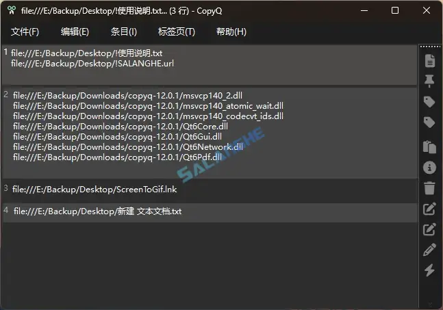 剪贴板管理 CopyQ v12.0.1 绿色版