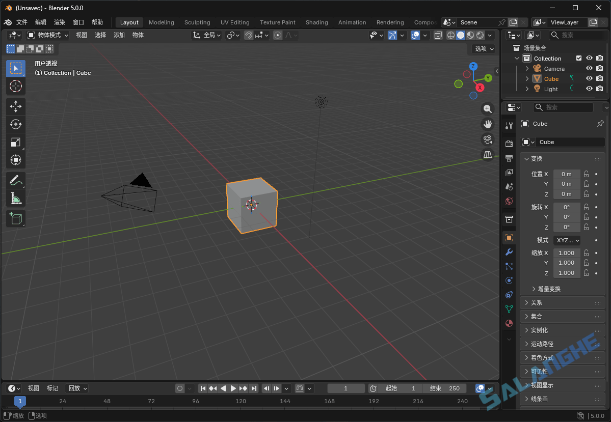 Blender (开源3D建模工具) v5.0.0 中文绿色版