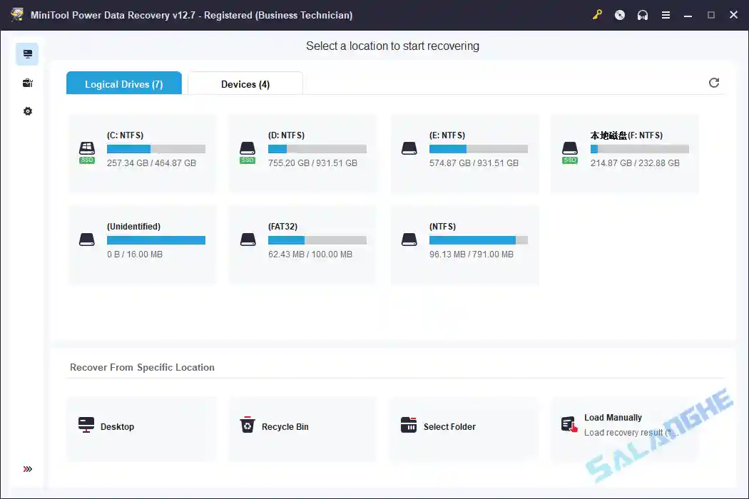 MiniTool Power Data Recovery (数据恢复工具) v12.7 便携版