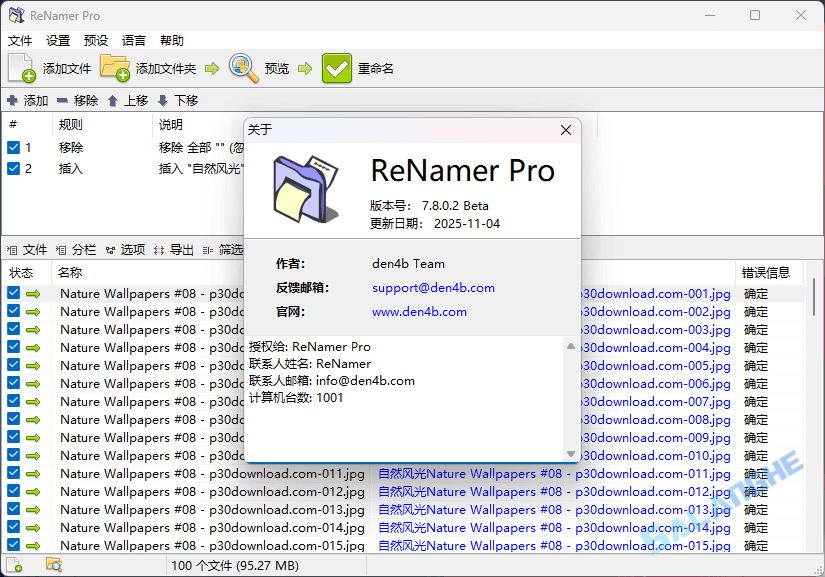 ReNamer Pro (文件重命名工具) v7.8 / 7.8.0.2 Beta 多语便携版
