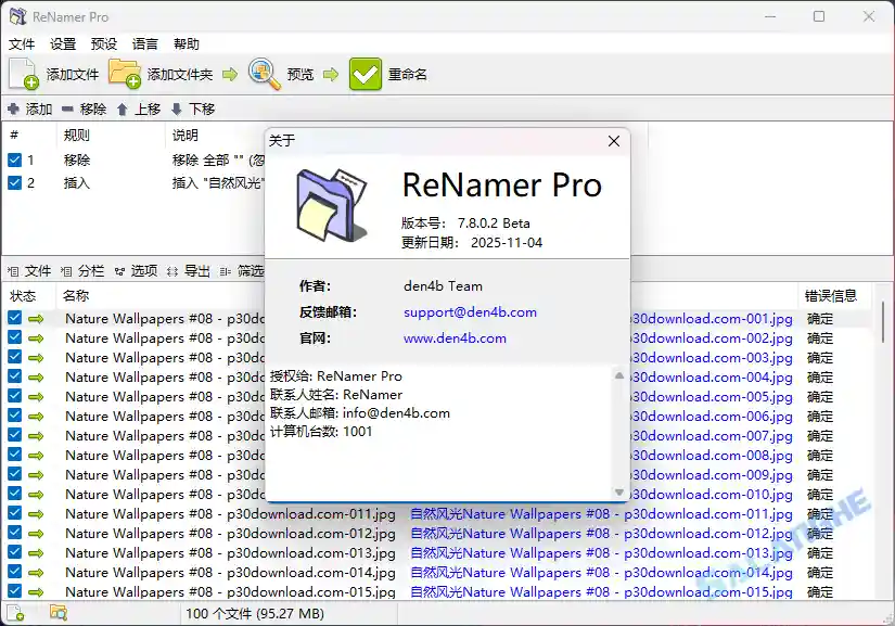 ReNamer Pro (文件重命名工具) v7.8 / 7.8.0.2 Beta 多语便携版