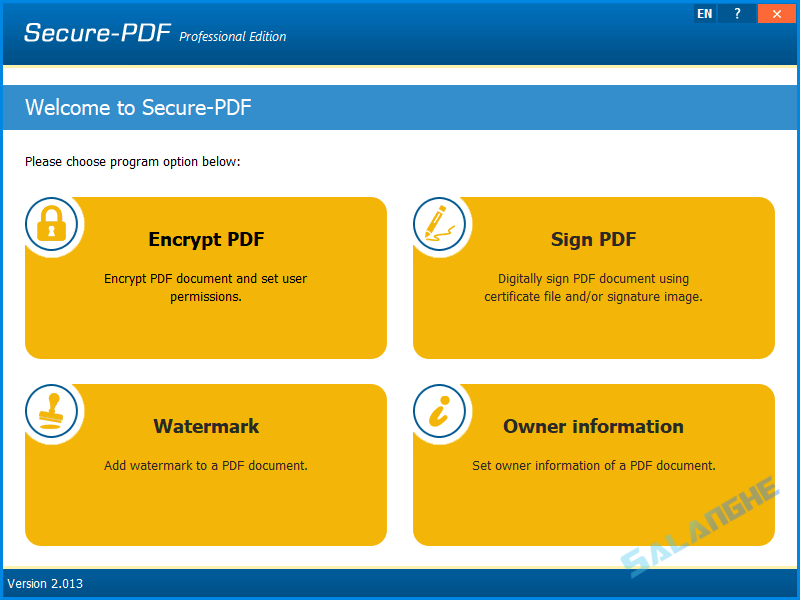 ASCOMP Secure-PDF Pro (PDF文件加密) v2.013 便携版