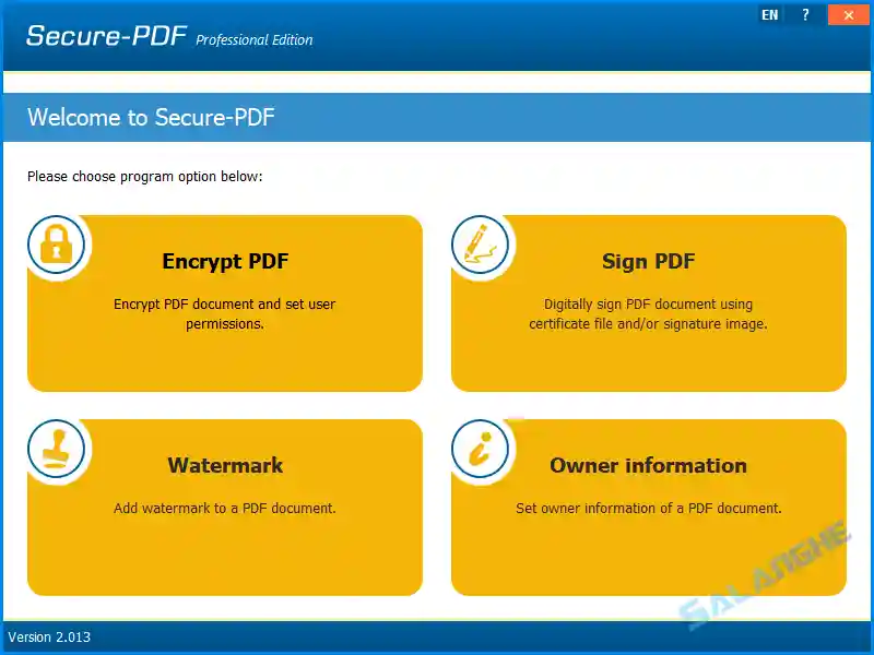 ASCOMP Secure-PDF Pro (PDF文件加密) v2.013 便携版