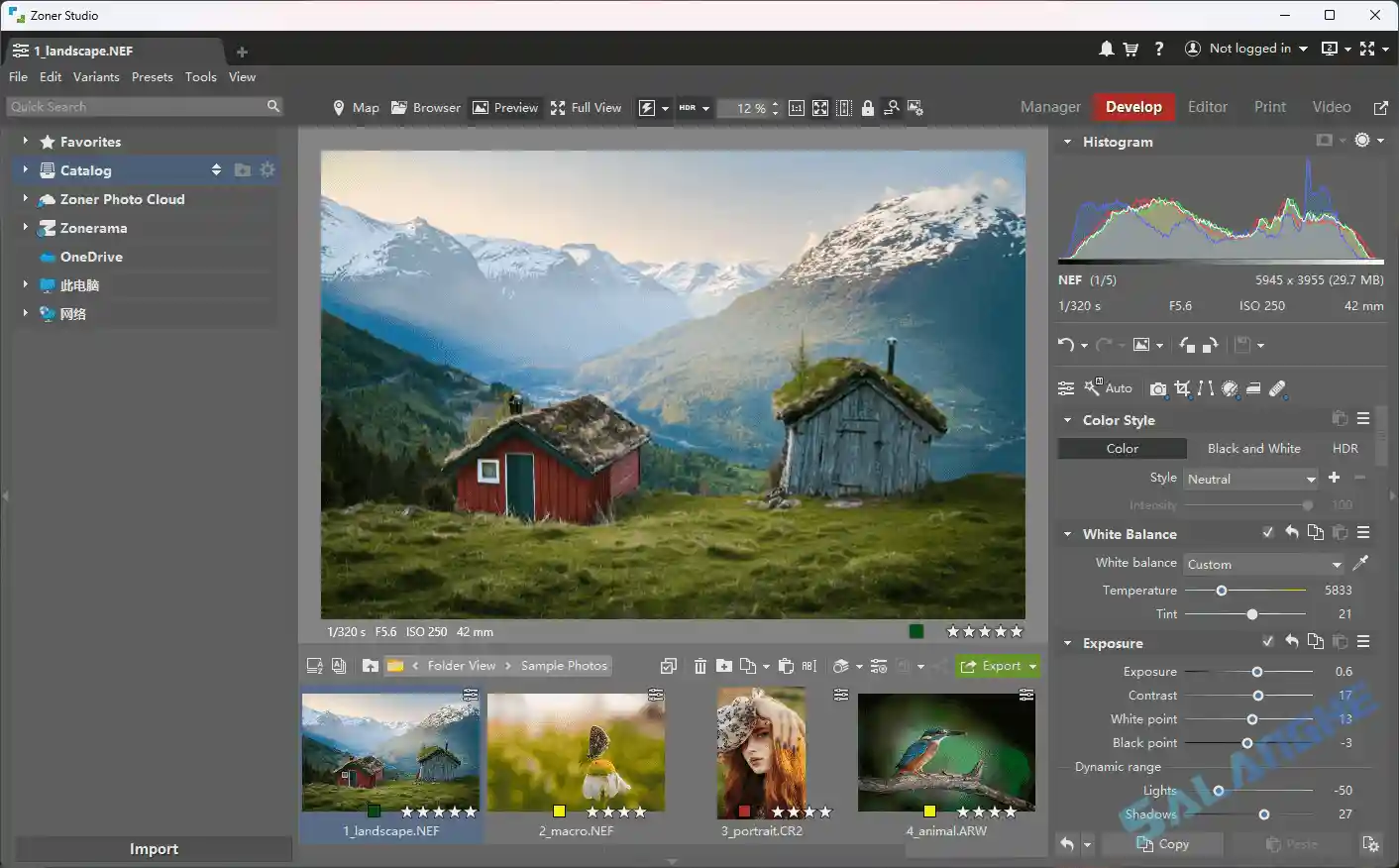 Zoner Photo Studio X (照片编辑管理) v19.2509.2.661 便携版