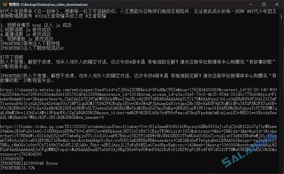 微信视频号下载工具 (支持直播回放、直播流) v251027 中文绿色版