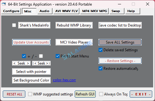 影音解码器 ADVANCED Codecs v20.4.6 便携版