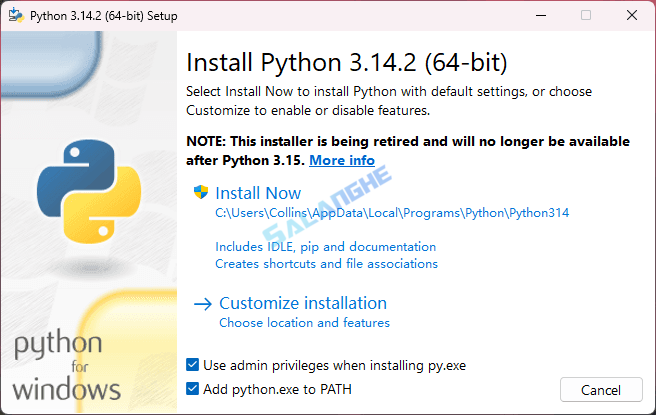 Python v3.14.2 最新版下载